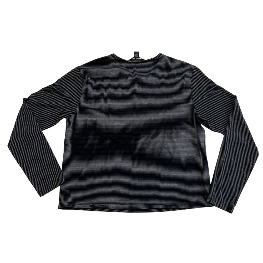 Athleta Top Women‎ M Black Excellence Striped 19"